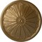 Ekena Millwork Brontes Ceiling Medallion (Fits Canopies up to 3 5/8"), Hand-Painted Pale Gold, 25 1/2"OD x 5 1/2"P CM25BRPAS - alternate 1